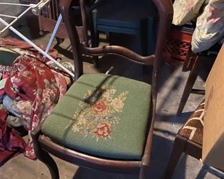 . . . a nice Victorian chair with needle point