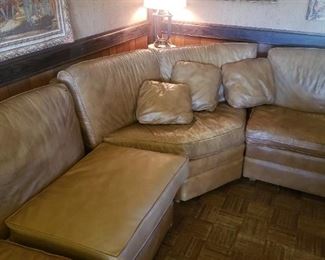 Vintage leather sectional 
