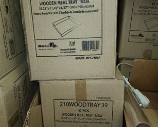 Cases Of New Wood Trays
