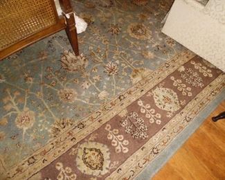 Teal & Beige, muted tones rug