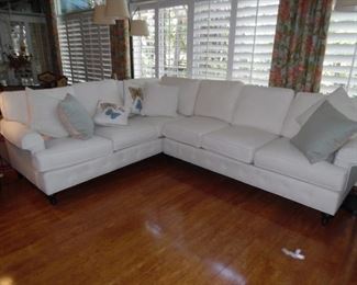 Clayton Marcus, Sectional.  2 piece Set with loose cushions.  Ivory Upholstery