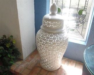 Large White Ginger Jar