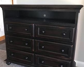 Black cedar lined cabinet. Great for linens, entertainment stand