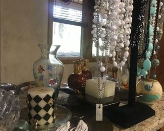 Candles, holders, and bling