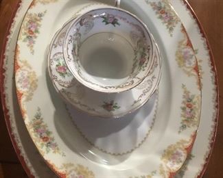 Collection of grandma’s, mom’s, and maybe an aunt’s  plates and platters, what knots!!