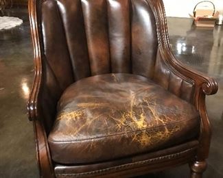 Leather side chair 
