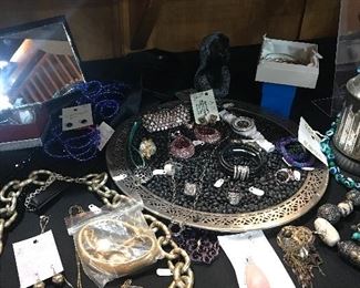 Chico jewelry, silver Brighton rings, lots of bling!  