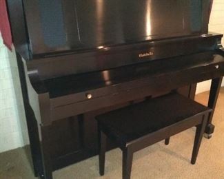 Baldwin Model 6000 Ebony finish Upright Concert Piano  Purchased in 1987 . In Like New Condition 
