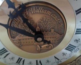 The College of William and Mary clock face