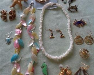 Vintage Puka shell necklace, nautical jewelry