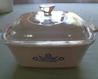 7 inch by 5 inch Corning Ware with lid