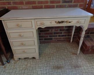 vintage French Provencial painted wooden desk