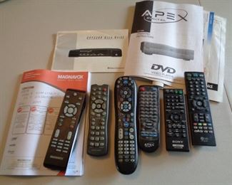 box of vintage remotes