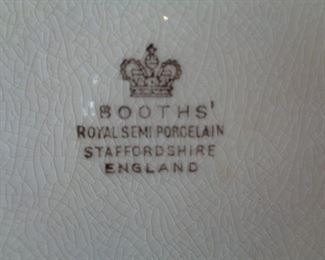 Booths' Royal Semi Porcelain Staffordshire England platter
