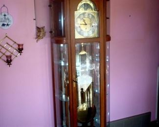 Ridgeway grandfather clock in good working order.