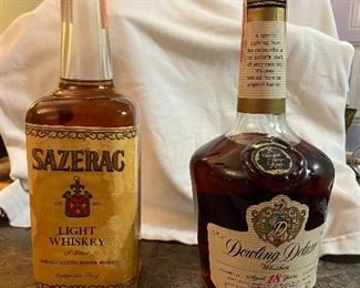 Vintage Sazerac and Dowling Deluxe Whiskey