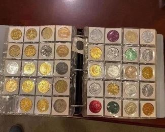 Binder #3 collection of Mardi Gras doubloons