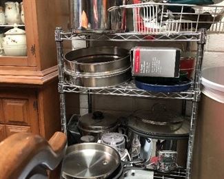 KitchenAid ProLine Mixer And Wheeled Metal Rack