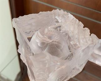 Large collection of Original Plexiglass art works by local artist Richard “Dick” T. Brewer.  Each piece is carved with a 21,000 RPM die grinder to mine abstract images, and the wall hanging pieces are finished with automobile lacquer.  The “cube” is a 2 1/2” square, and the taller piece is 7”Tx6”W