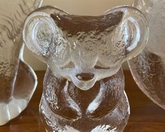 Royal Krona Happy Lion, Mats Jonasson Panda Bear with a Kosta Boda Koala 