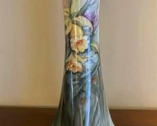 Antique Rare Size 15” tall H & Co. Bavaria Limoges vase