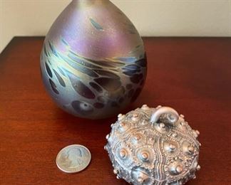 Brent Cox signed art glass lantern