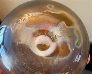 Brent Cox signed art glass lantern