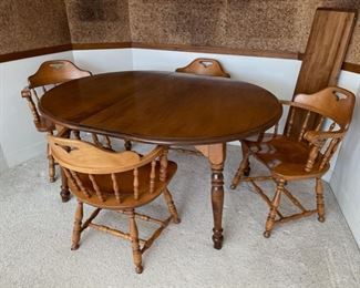 Vintage S. Bent & Bros. rock maple dining set