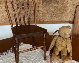 Antique child’s chair by Crocker Chair Co. Sheboygan, WI