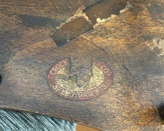 Antique child’s chair by Crocker Chair Co. Sheboygan, WI