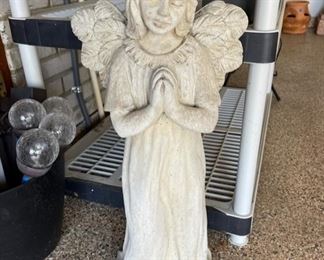 Concrete garden angel
