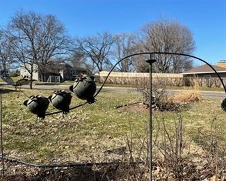 Very fun kinetic “Whirly birds” garden sculpture