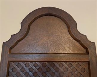 Mid Century Ricardo Lynn custom bedroom furniture in dark stained teak wood