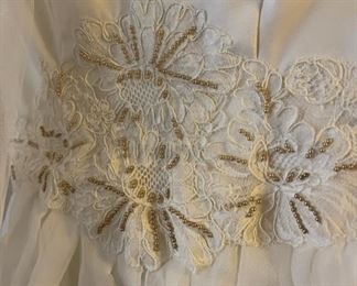 Vintage wedding dress detail