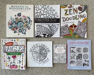 Nice selection of artistic coloring books, craft books and art books