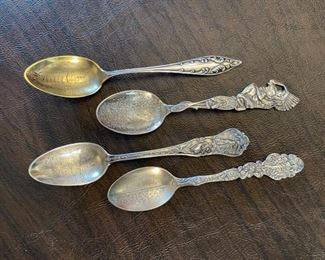 Antique sterling silver Minnesota themed souvenir spoons