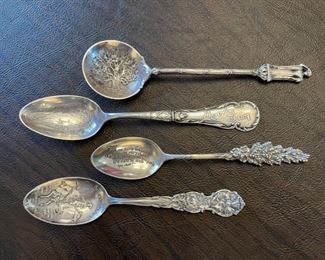 Antique sterling silver souvenir spoons