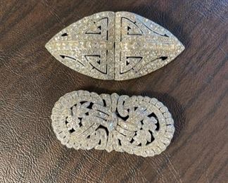 Very nice selection of vintage rhinestone jewelry including some by Weiss, Lisner and Coro among others, including this Art Deco Coro Duette Dress Clip/Brooch 