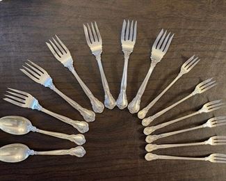 Small set of antique Gorham sterling silver flatware