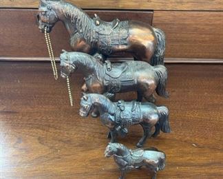 1950’s copper horse figurines