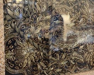 Framed bullion thread embroidered pieces