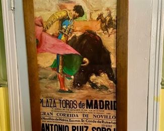 BullFighter Poster and Spear Madrid Spain 