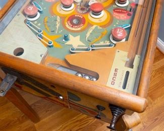 Exhibit's Vanities Vintage Pin Ball Machine. Same item as previous photo.  