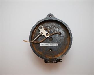 Same item as previous photo. 1942 Mark I Boat Clock, US Navy.  