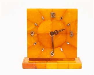 Amber desk clock