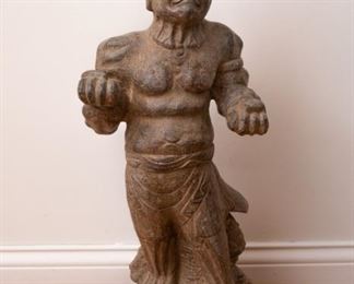 Stone  asian figure approx 26" tall
