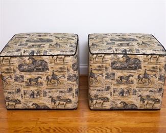 Custom upholstered ottomans