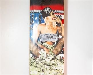 Beverly Hills Girl with Money Skateboard
