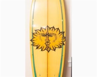Vintage 1970's Dolfin Surfboard. 
