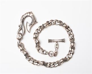 Same item as previous photo. King Baby Wallet Chain 21" Long. 321 Grams of 925 Sterling